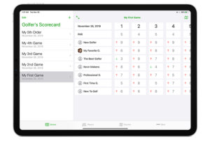 Golfer's Scorecard